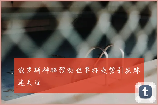 俄罗斯神猫预测世界杯走势引发球迷关注